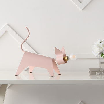Penelope 11.75" Modern Industrial Iron Feline LED Kids' Lamp - JONATHAN Y